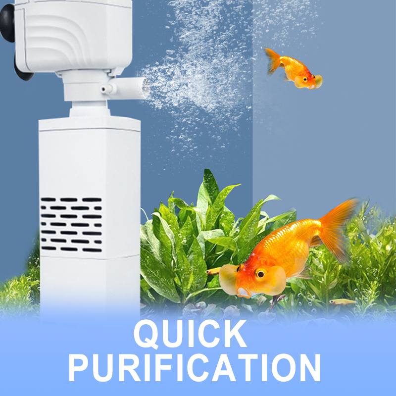 Filtro de acuario 3 en 1: filtración, oxigenación y bombeo de agua-ES