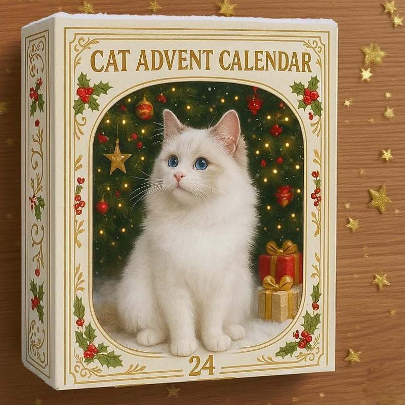 【🎁Božična ponudba🎄】Adventni koledar za ljubitelje mačk za leto 2025-SI