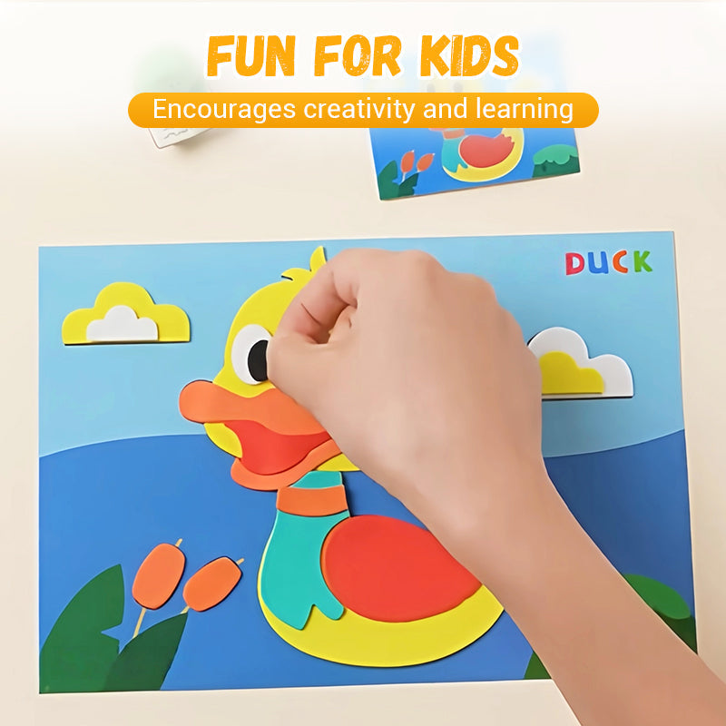 🧩🎨Manualidad DIY con pegatinas 3D de EVA para niños🎁-ES
