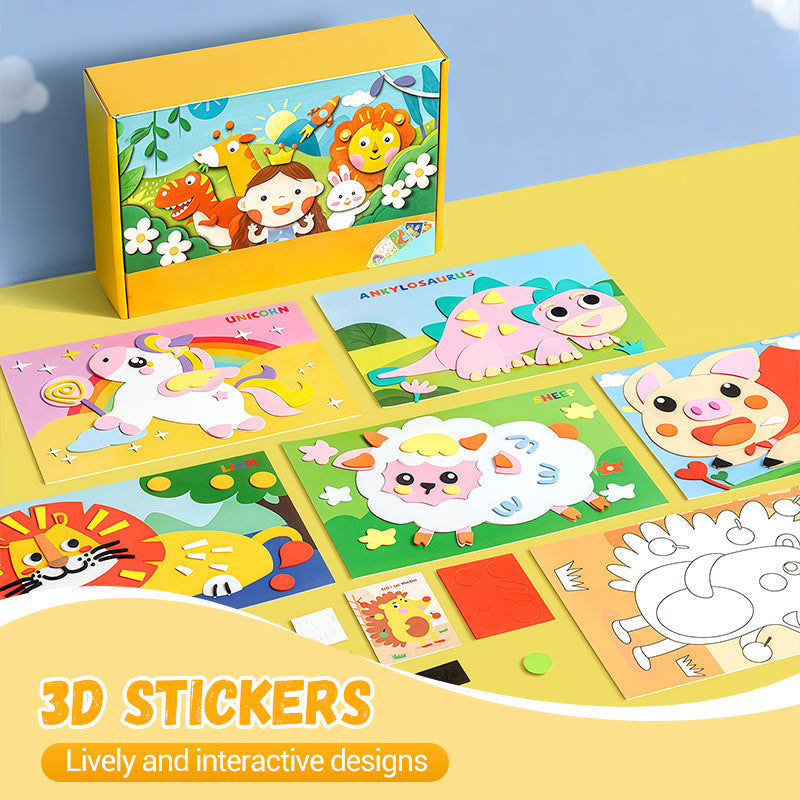 🧩🎨Manualidad DIY con pegatinas 3D de EVA para niños🎁-ES
