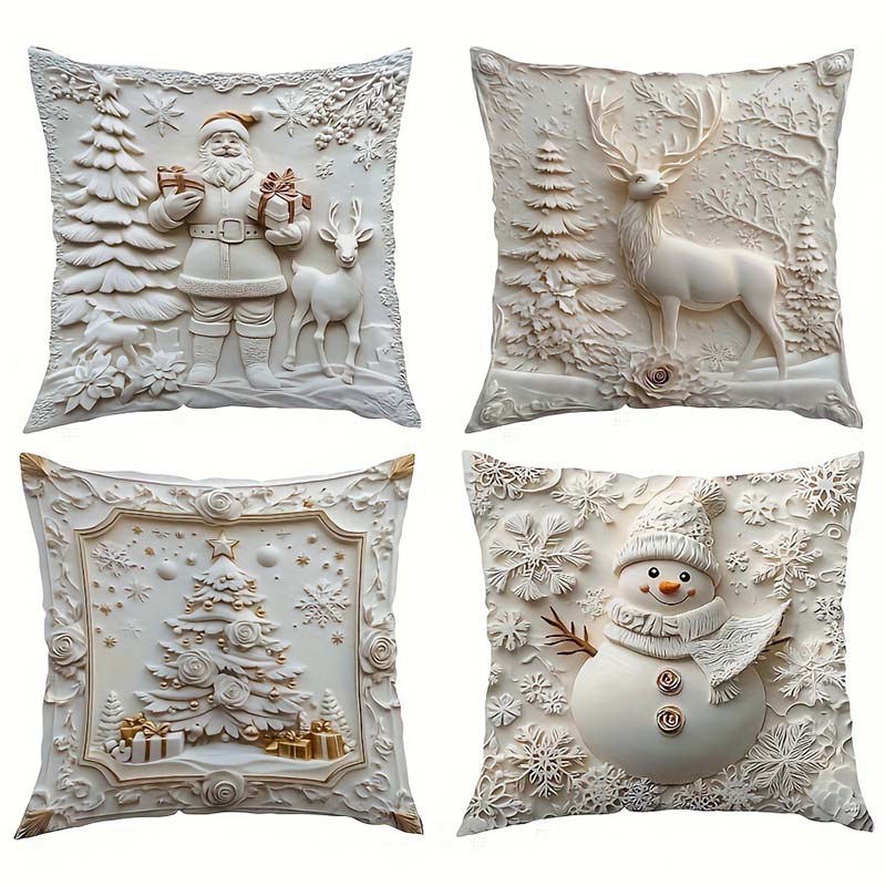 🎄Elegantes fundas de almohada navideñas-ES
