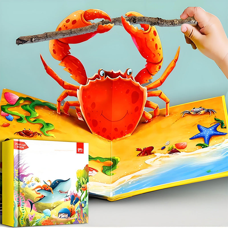 ✨【Vaikiška knyga su 3D gyvūnais – interaktyvi mokymosi priemonė patiems mažiausiems】✨-LT