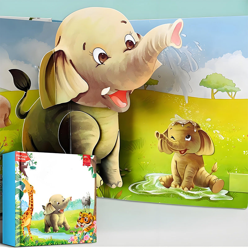 ✨【Vaikiška knyga su 3D gyvūnais – interaktyvi mokymosi priemonė patiems mažiausiems】✨-LT