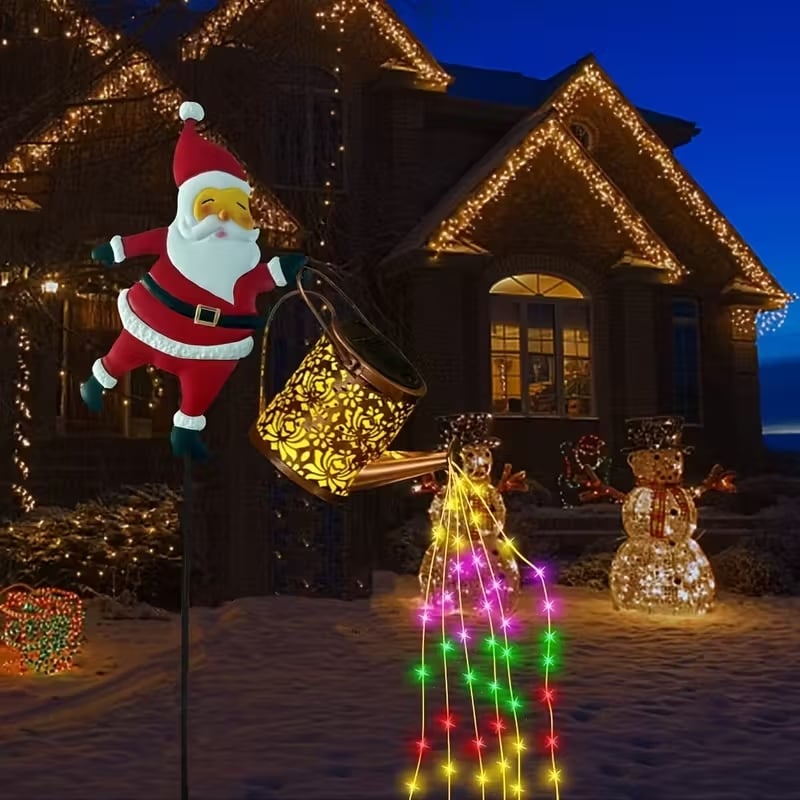 🎅 Ηλιακό φωτιστικό Άγιου Βασίλη - Μαγικό φως γεμίζει τον κήπο σας με μια εορταστική λάμψη. ✨-GR