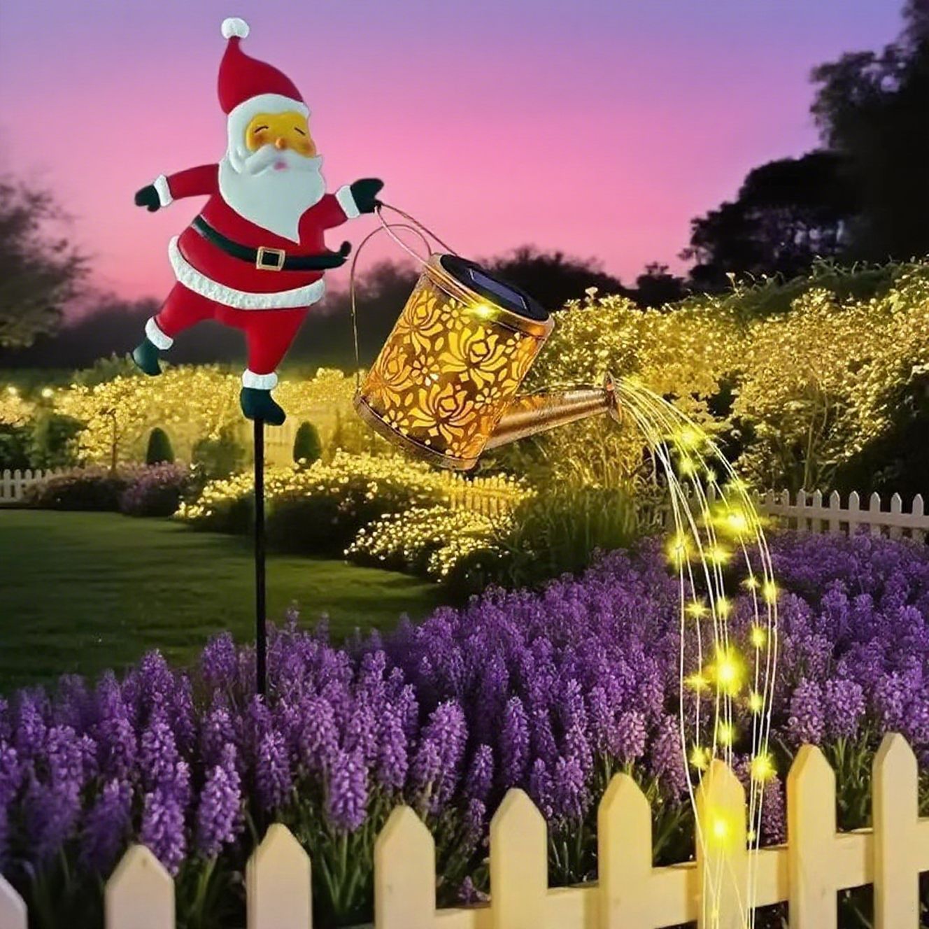 🎅 Ηλιακό φωτιστικό Άγιου Βασίλη - Μαγικό φως γεμίζει τον κήπο σας με μια εορταστική λάμψη. ✨-GR