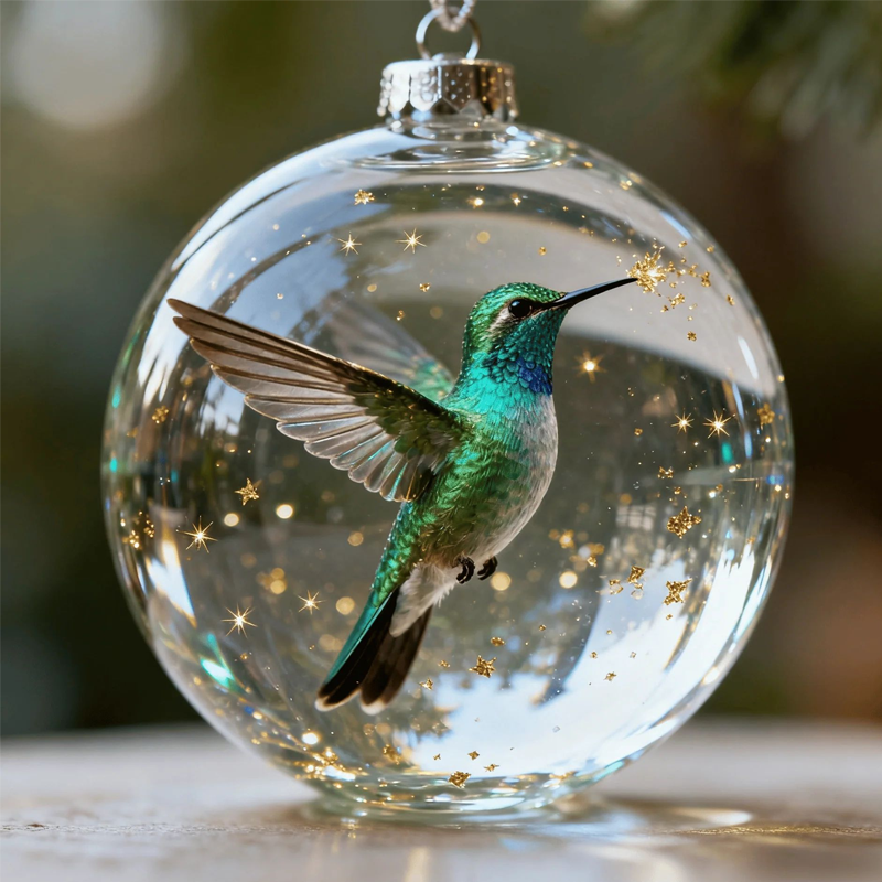 Adornos esféricos de cristal - Motivos animales hiperrealistas-ES