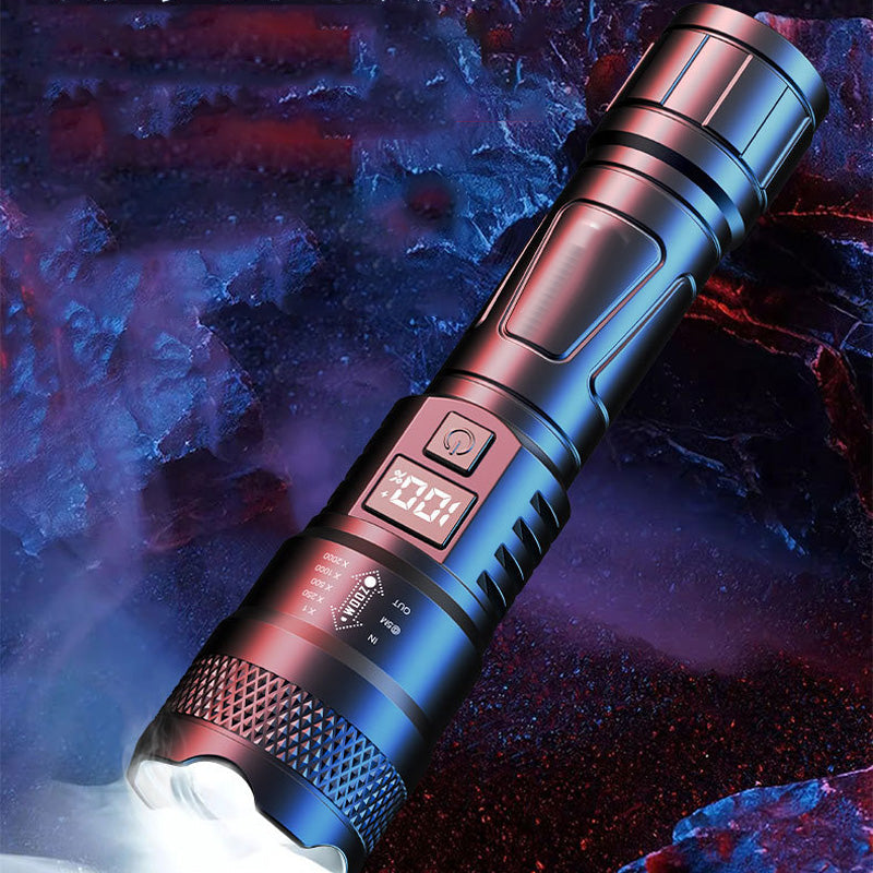 Linterna LED con luz potente y cuerpo retráctil-ES