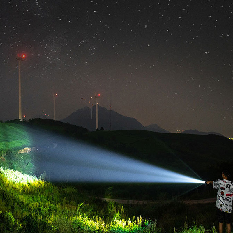 Linterna LED con luz potente y cuerpo retráctil-ES