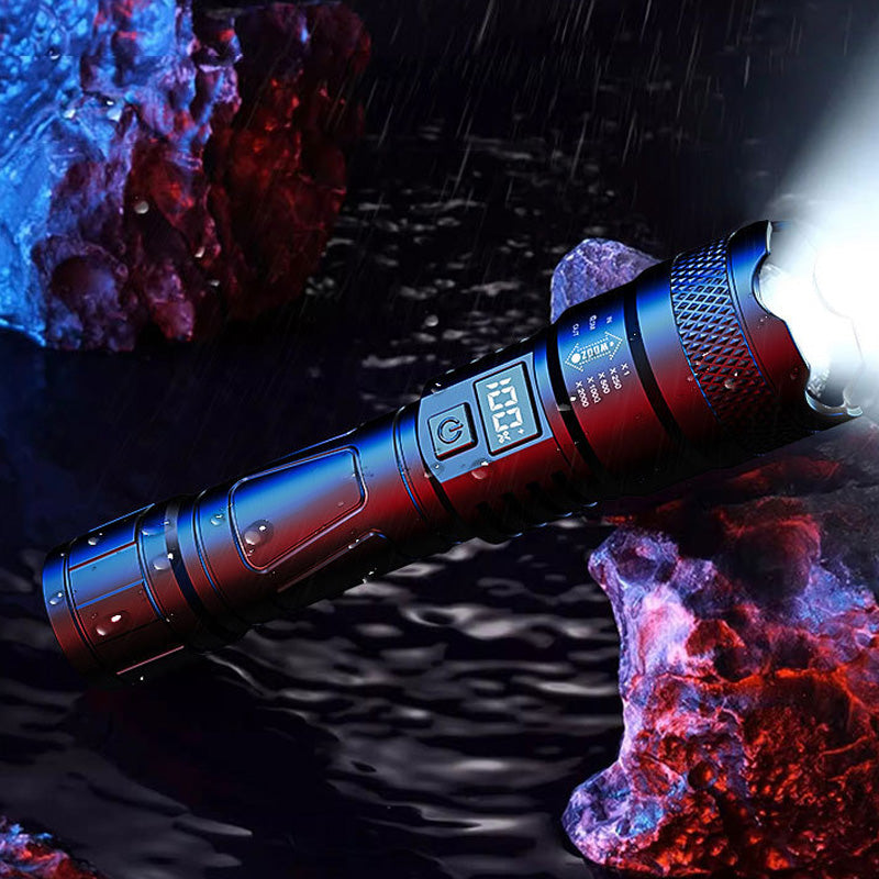 Linterna LED con luz potente y cuerpo retráctil-ES