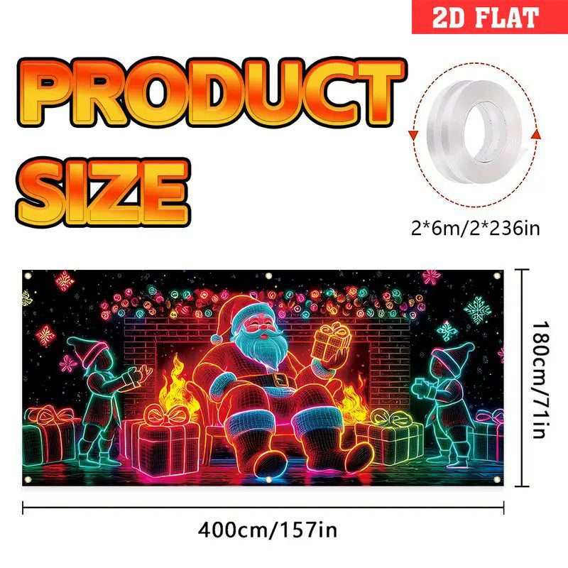 🎄¡Oferta navideña! ¡40% de descuento! Banner navideño para puerta de garaje-ES