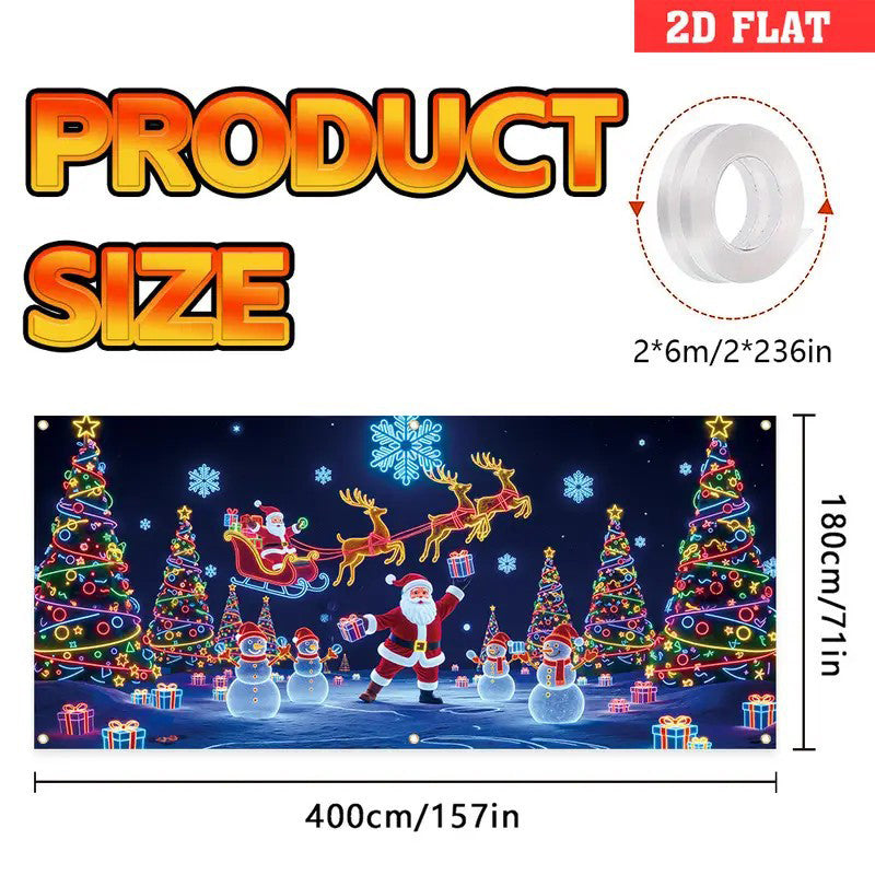 🎄¡Oferta navideña! ¡40% de descuento! Banner navideño para puerta de garaje-ES