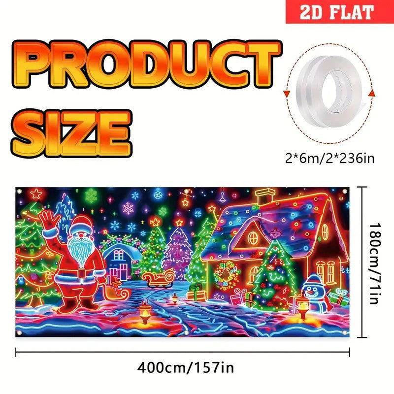 🎄¡Oferta navideña! ¡40% de descuento! Banner navideño para puerta de garaje-ES