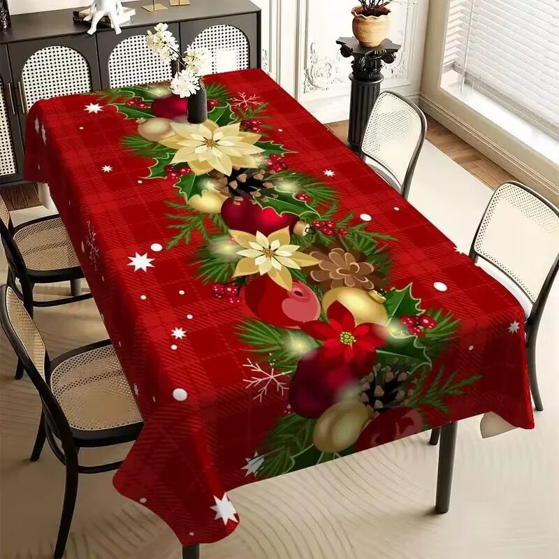 Mantel navideño rectangular impermeable-ES