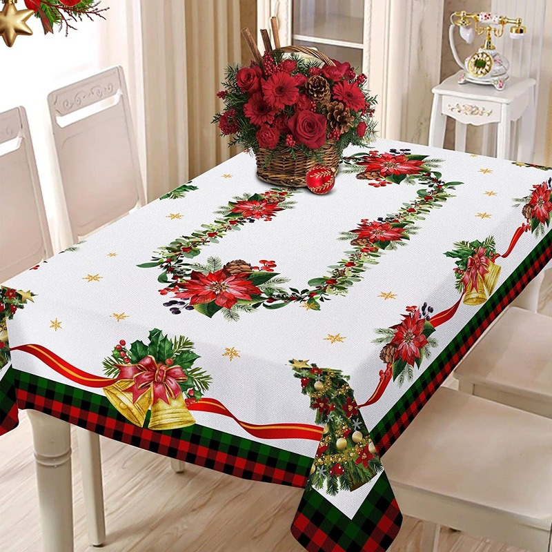Mantel navideño rectangular impermeable-ES