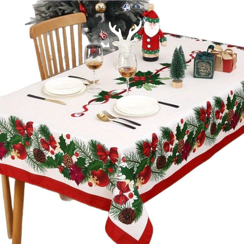 Mantel navideño rectangular impermeable-ES