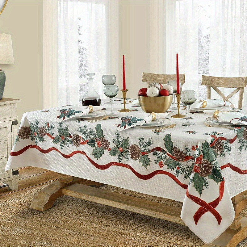 Mantel navideño rectangular impermeable-ES