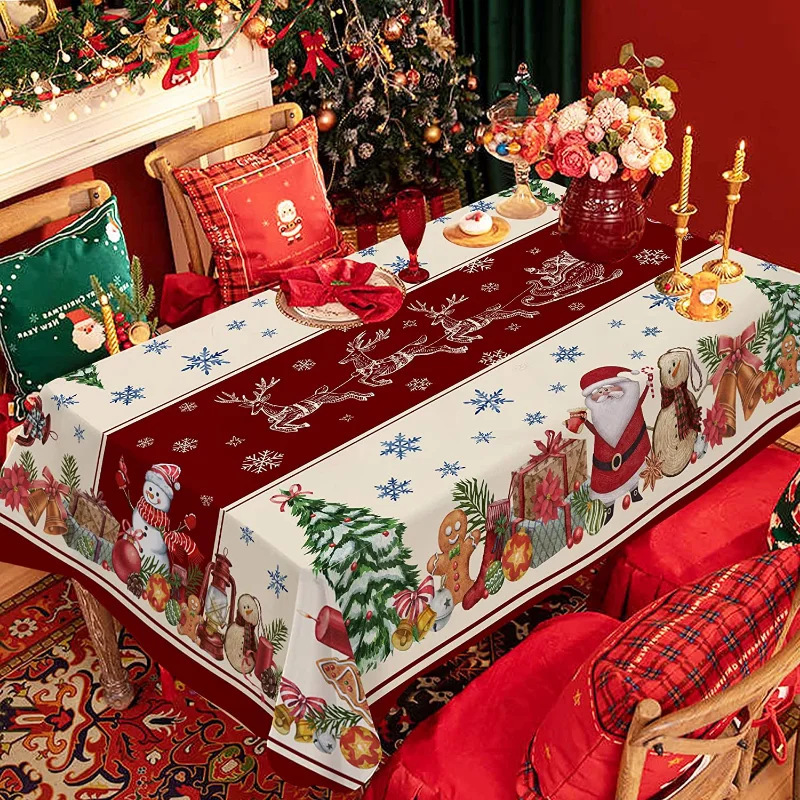 Mantel navideño rectangular impermeable-ES