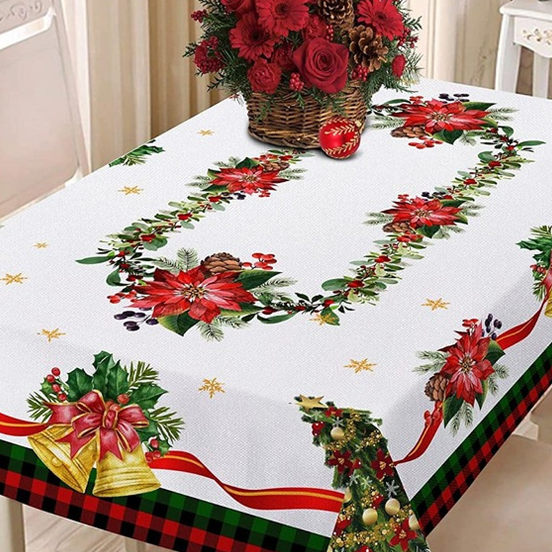 Mantel navideño rectangular impermeable-ES