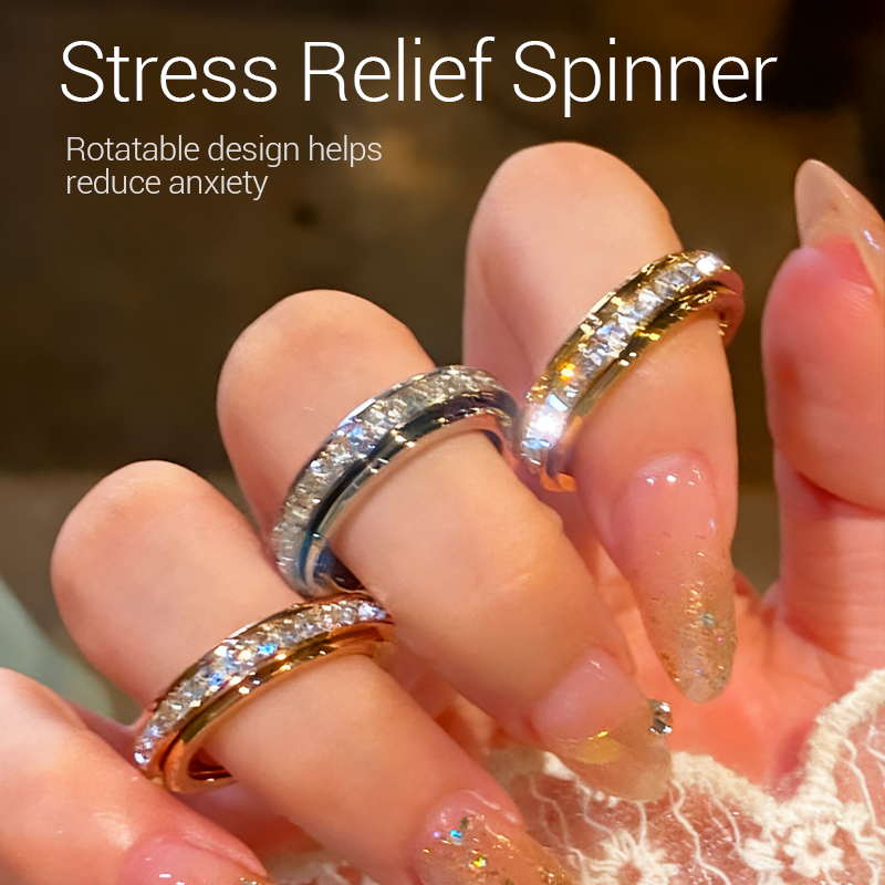 Bisel giratorio de acero de titanio con circonio-ES