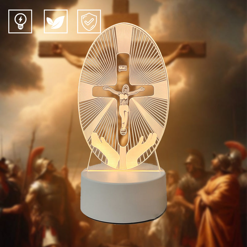 🌙 Paz y fe en una sola luz: lámpara de noche 3D con Jesús-ES