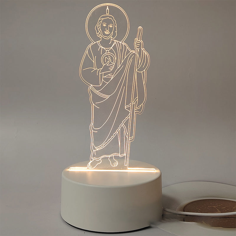 🌙 Paz y fe en una sola luz: lámpara de noche 3D con Jesús-ES