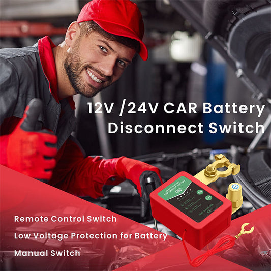 🚗⚡ Daljinsko upravljano stikalo za odklop avtomobilskega akumulatorja 12V/24V🔋-SI