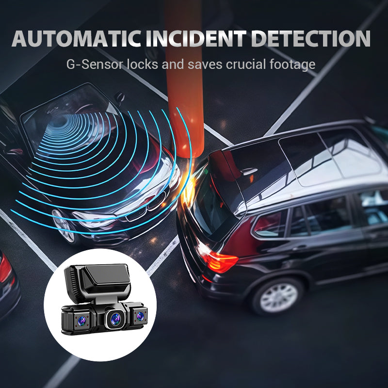 🚗 Keturių kanalų automobilio kamera su WiFi ryšiu ir naktinio matymo funkcija📹-LT