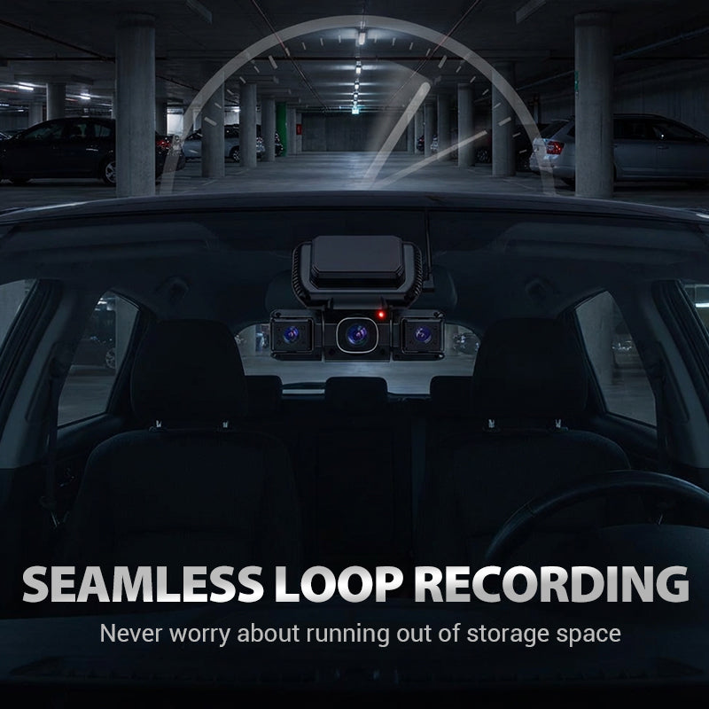 🚗 Keturių kanalų automobilio kamera su WiFi ryšiu ir naktinio matymo funkcija📹-LT