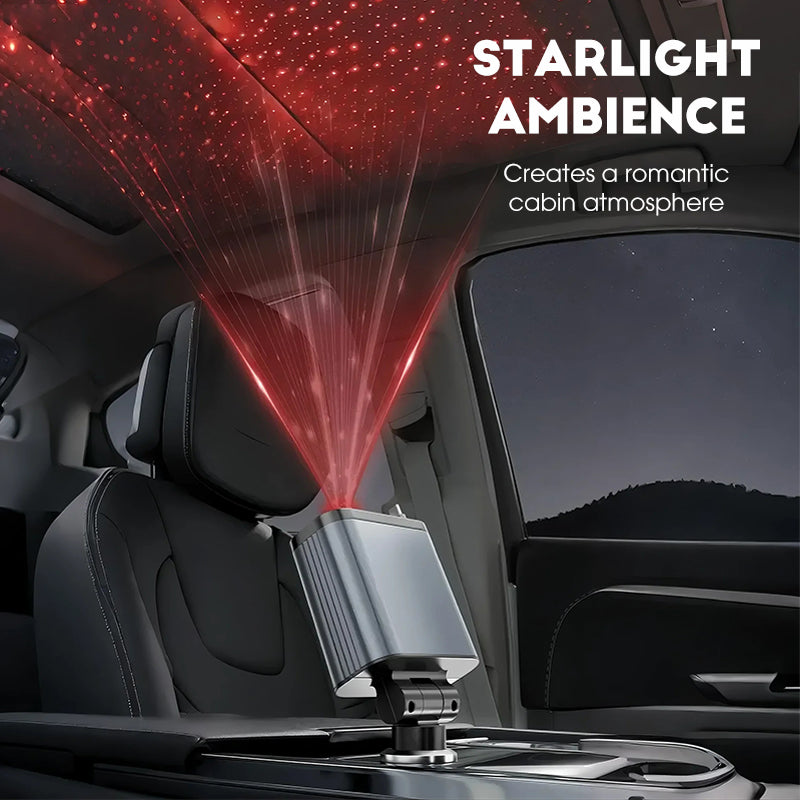 Itin greitas automobilio įkroviklis su ištraukiamais laidais ir Starlight aplinkos apšvietimu-LT