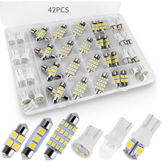 💡 Kit de iluminación interior para coche con 42 LED ultrabrillantes: una mejora plug and play para tu vehículo.-ES