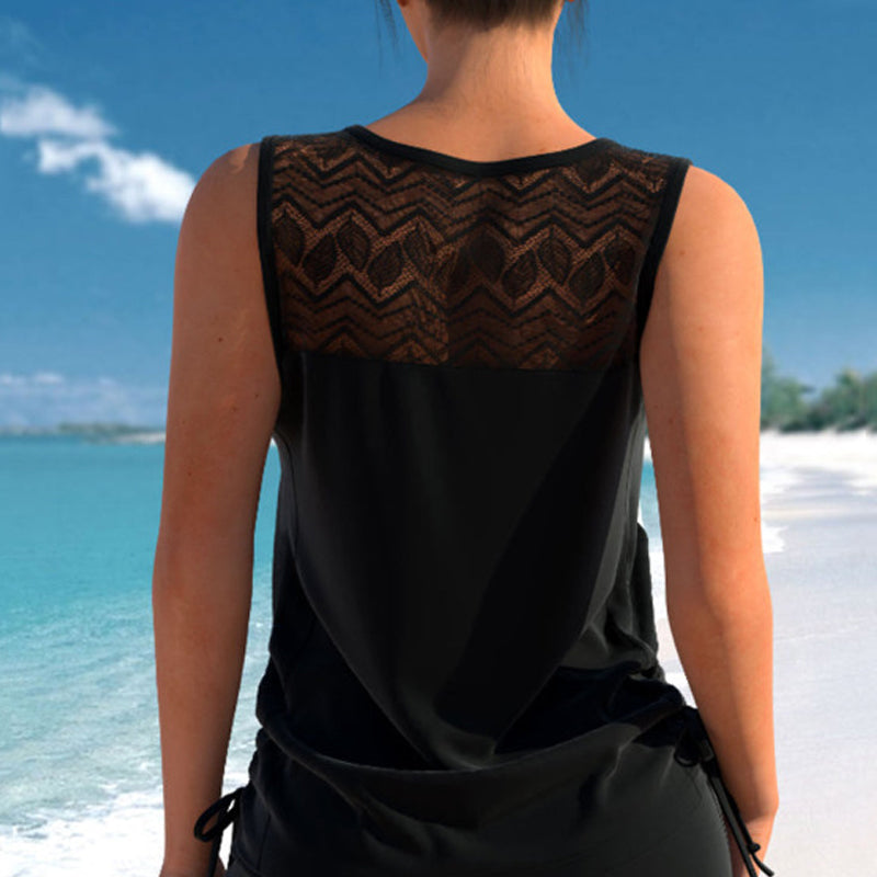 👙S-3XL🏖️Ženske vzorčaste dvodelne kopalke tankini-SI
