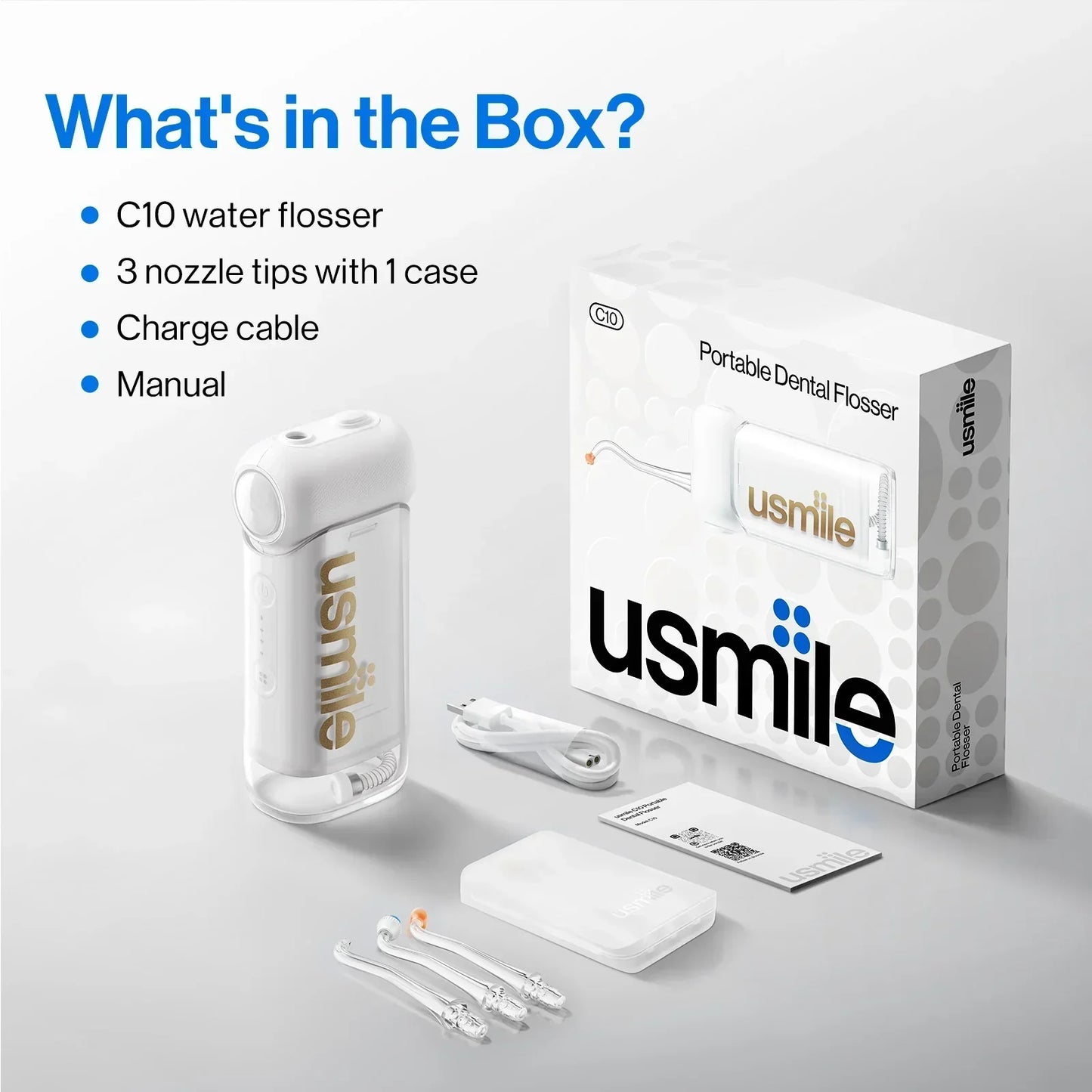 Irrigador dental portátil Usmile C10-ES